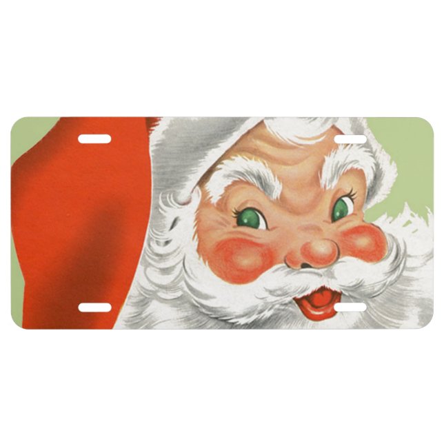 Vintage Santa License Plate (Front)