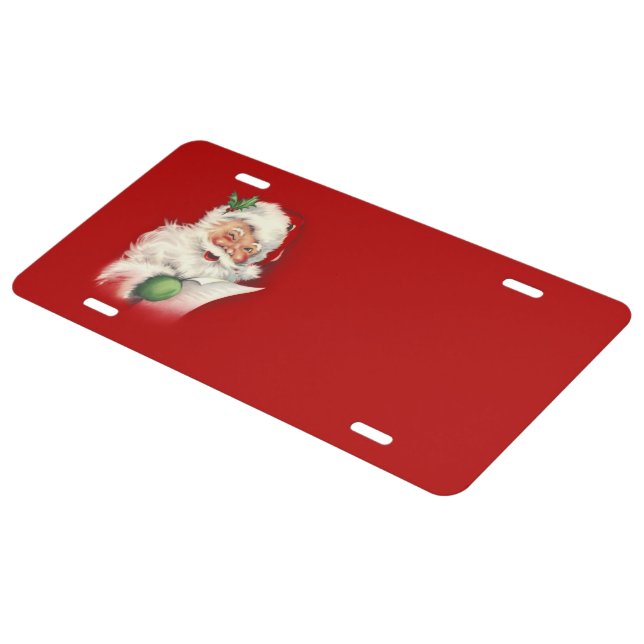 Vintage Santa License Plate (Side)