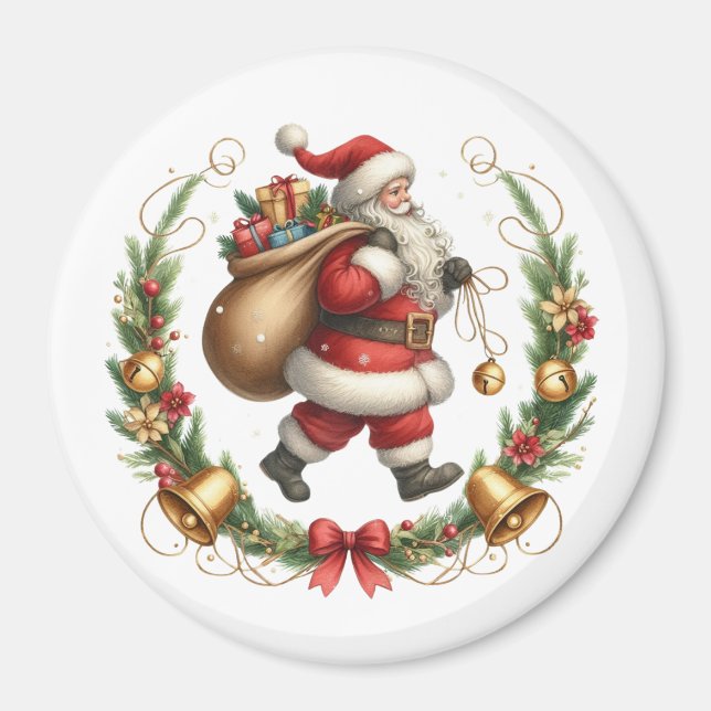 Vintage Santa Magnet (Front)