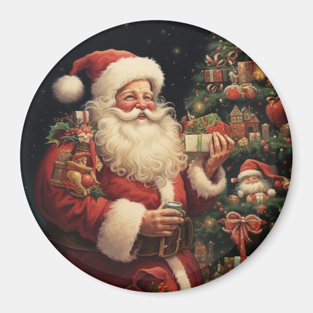 Vintage Santa Magnet (Front)