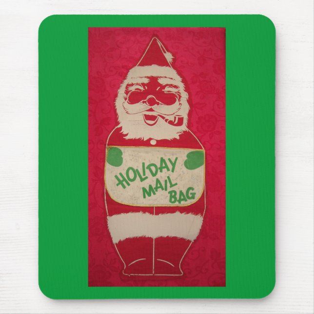 Vintage Santa Mail Bag Mouse Pad (Front)