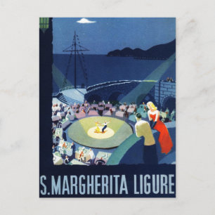 Vintage Santa Margherita Ligure Italy Tourism Postcard
