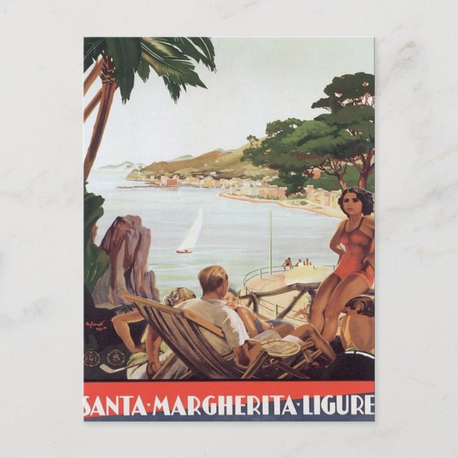 Vintage Santa Margherita Ligure Postcard (Front)