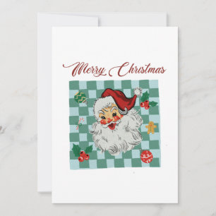 Vintage Santa Merry Christmas Design Invitation