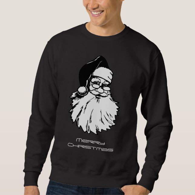 Vintage Santa Merry Christmas Men's Sweatshirt (Front)