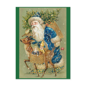 Vintage Santa Merry Christmas Postcard
