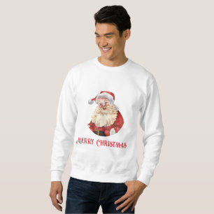 VINTAGE SANTA MERRY CHRISTMAS SWEATSHIRT