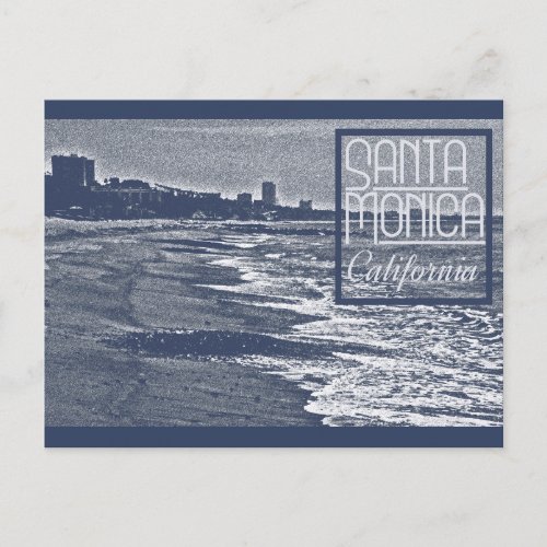 Vintage Santa Monica California Beach Travel Postcard