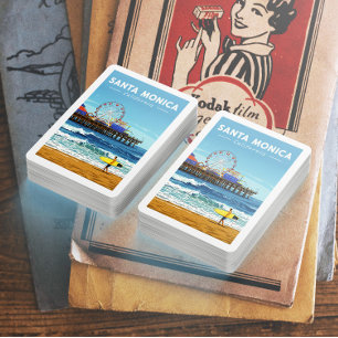 Vintage Santa Monica California Poker Cards