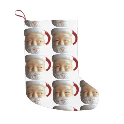 Vintage Santa Mug Christmas Stocking blinking