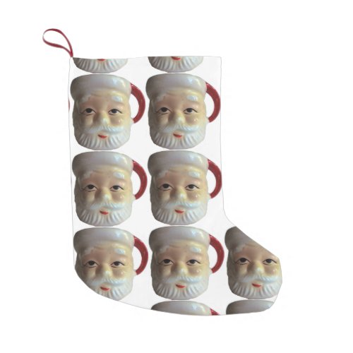 Vintage Santa Mug Christmas Stocking eyes open