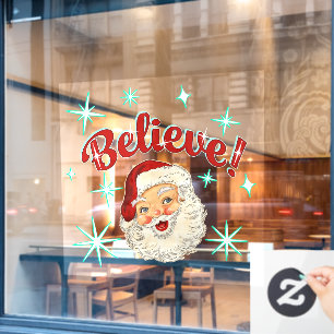 Vintage Santa No 6 Window Cling