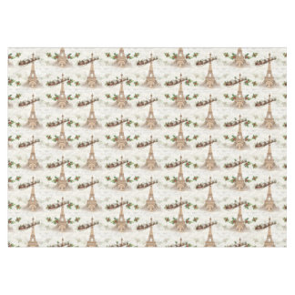 Vintage Santa over Paris Christmas Tablecloth