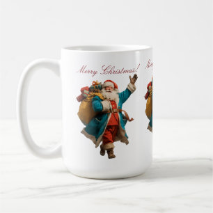 Vintage Santa Personalized Christmas Design Coffee Mug