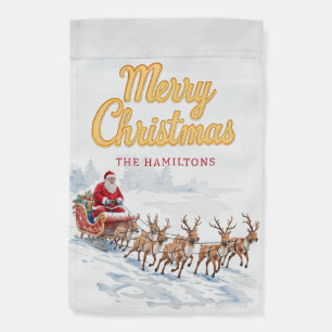 Vintage Santa Personalized Garden Flag