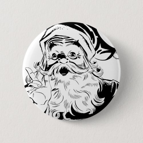 Vintage Santa Pinback Button