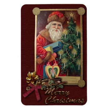 Vintage Santa Premium Magnet by Fiery_Fire at Zazzle