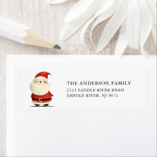 Vintage Santa Return Address Label
