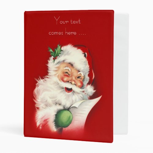 Vintage Santa Reworked Binder