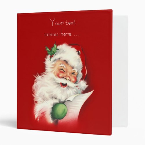 Vintage Santa Reworked Binder