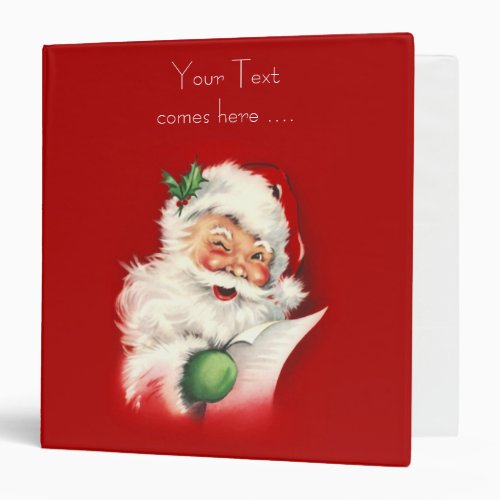 Vintage Santa Reworked Binders