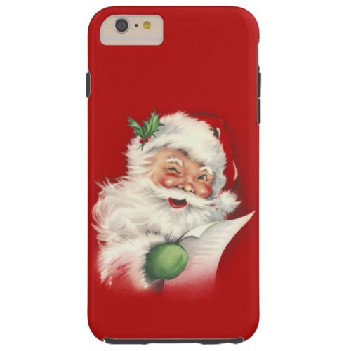 Vintage Santa Reworked Tough iPhone 6 Plus Case