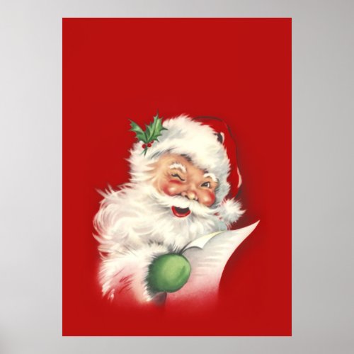 Vintage Santa Reworked Poster