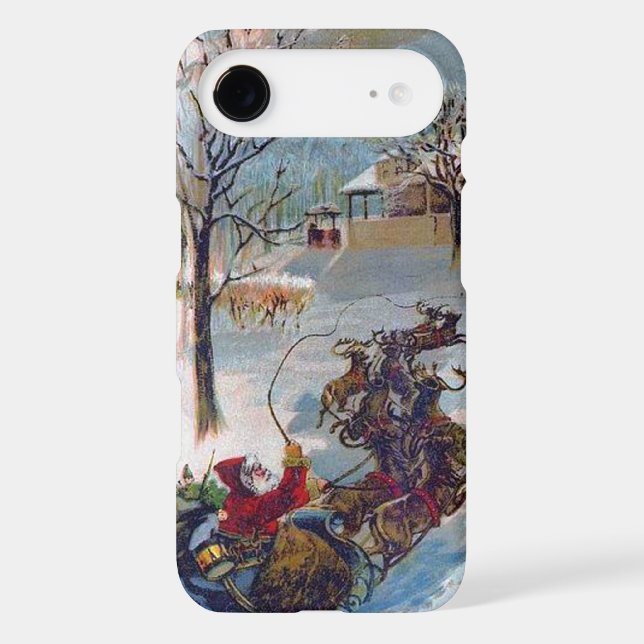 Vintage Santa Sleigh Christmas Case-Mate iPhone Case (Back)