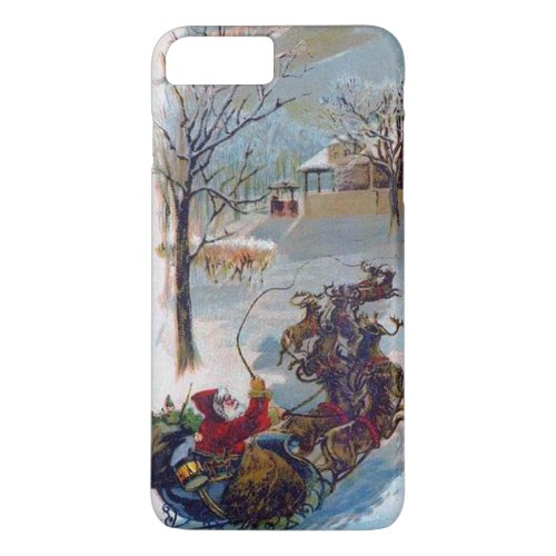Vintage Santa Sleigh Christmas iPhone 8 Plus7 Plus Case