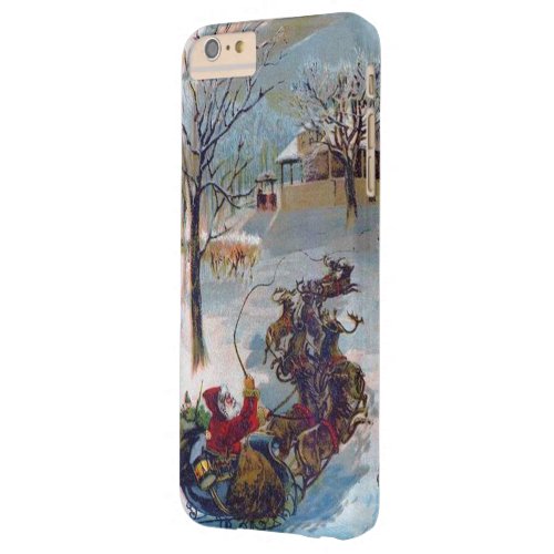Vintage Santa Sleigh Christmas Barely There iPhone 6 Plus Case