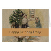 Vintage Santa Snow Christmas Tree (Front Horizontal)