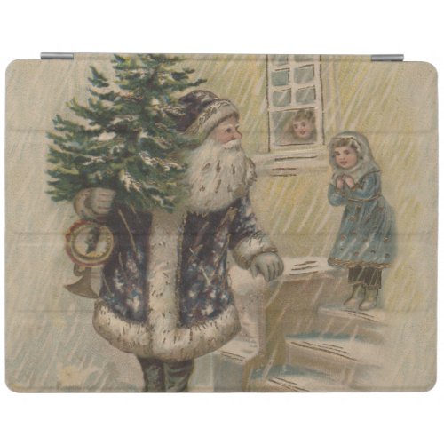 Vintage Santa Snow Christmas Tree iPad Smart Cover