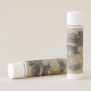 Vintage Santa Snow Christmas Tree Lip Balm