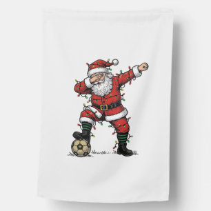 Vintage Santa Soccer Christmas Sports Shirt_1 House Flag