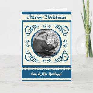 Vintage Santa Son & His Husband Christmas Holiday Card