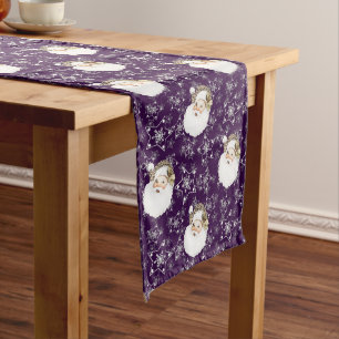 Vintage Santa & Stars Medium Table Runner