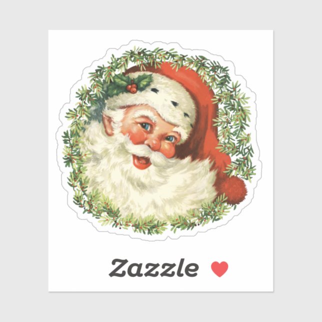 Vintage Santa Sticker (Sheet)