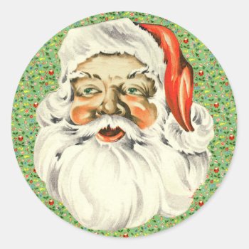 Vintage Santa Stickers by lkranieri at Zazzle