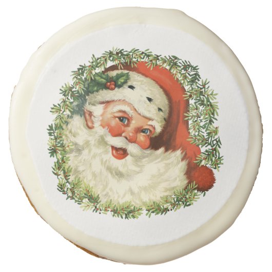 Vintage Santa Sugar Cookie (Front)