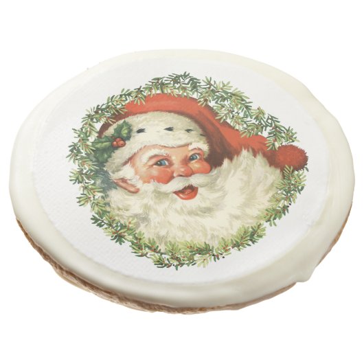 Vintage Santa Sugar Cookie (Angled)