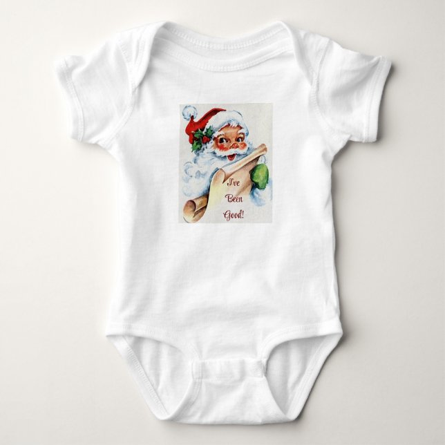 Vintage Santa T-Shirt Baby Bodysuit (Front)