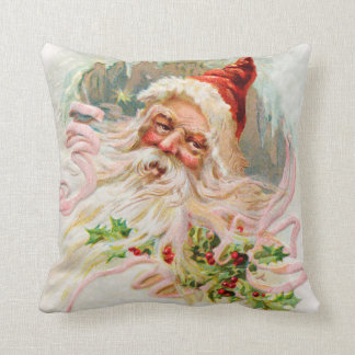 VINTAGE SANTA THROW PILLOW