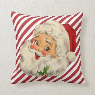vintage santa throw pillow