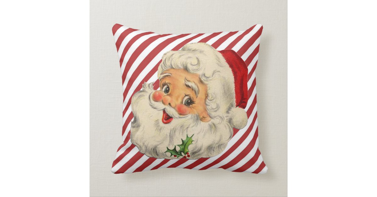 vintage santa throw pillow