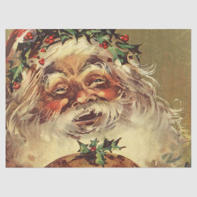 vintage santa tissue paper (Front)