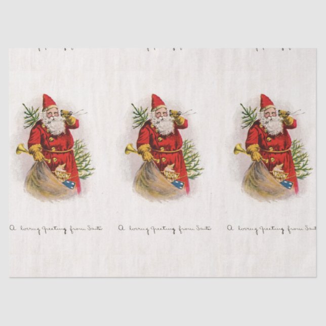 VINTAGE SANTA TISSUE PAPER (Front)