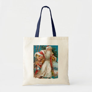 Vintage santa tote bag