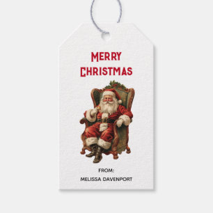 Vintage Santa Traditional Christmas Gift Tags