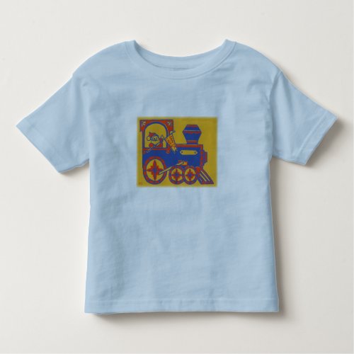 Vintage Santa Train Block Print Toddler T_shirt
