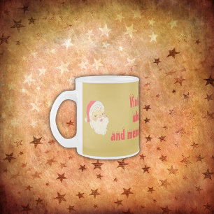 Vintage Santa: where magic & memories intertwine Frosted Glass Coffee Mug